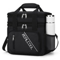 RealCool Lunch Bag, Insulated Lunch Box for Men Women, Double Deck Leakproof Soft Cooler Bag with Adjustable Strap, Reusable Lunchbox for Work, Travel, Camping (Black) - color: Black