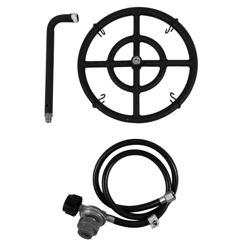 Volcano Fire Pit Burner Ring Kit for Volcano 2 & 3 Grills – 12” Double Steel Burner, 36 Flame Ports, Propane Regulator, 52” Hose & J-Tube | Portable Propane Fire Pit for Camping, Patio & Backyard - style: Fire Pit Burner Ring Kit