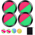 Cooraby Paddle Toss and Catch Ball Game 2 Set Toss and Catch Balls Game Suitable for Sports, Beach and Party Favor with Storage Bag, 4 Paddles and 4 Balls