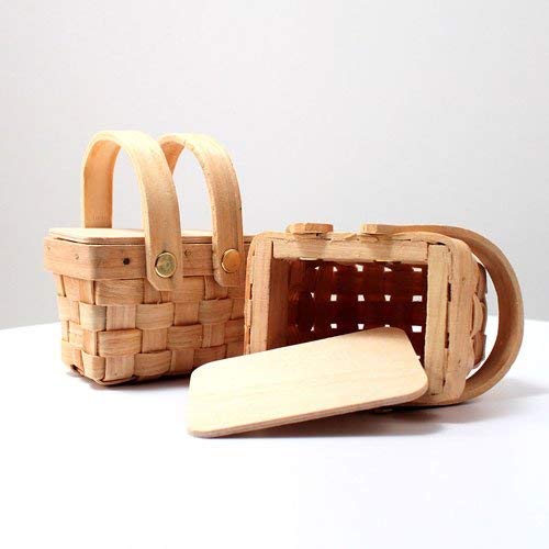 Weddingstar Miniature Woven Picnic Basket Favor - Set of 6
