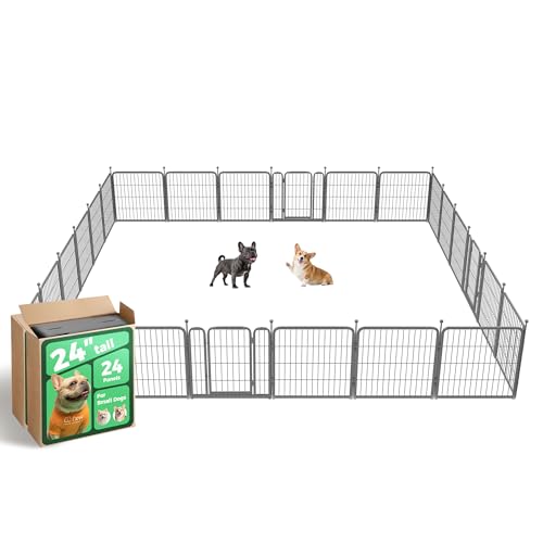 FXW Aster Dog Playpen Designed for Yard, 24inch 24 Panels - size: 24"H & 24 Panels