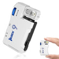 WUBEN G5 Rechargeable EDC Flashlight, 400 Lumens Dual Light Sources Mini Flashlight with RGB Light, Portable Flat Pocket Flashlights, Magnetic Keychain Flashlight (Commemorative Edition: White) - color: White