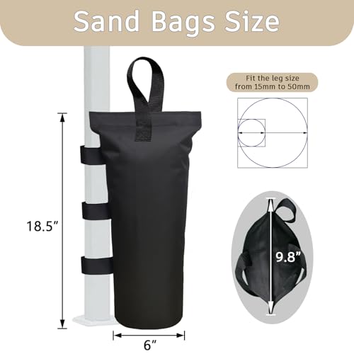 Canopy Weights Set of 4，Heavy Duty Canopy Weight Bags (120 lbs) for Ez Pop up Canopy Tent Outdoor Instant Canopies, Black (Without Sand) ，Set of 4 - color: Black, size: 120lbs(4 x 30lbs)