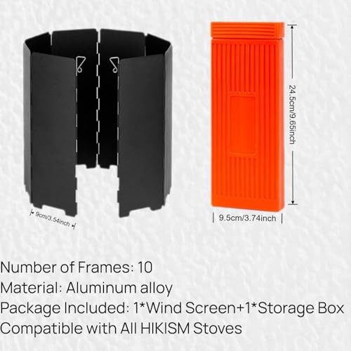 Black Camping Stove Windscreen,Lightweight Aluminum Outdoor Windshield Gas Stove Wind Screen for Camping, Wind Guard Glamping, Hiking, Picnic, Backpacking - color: black