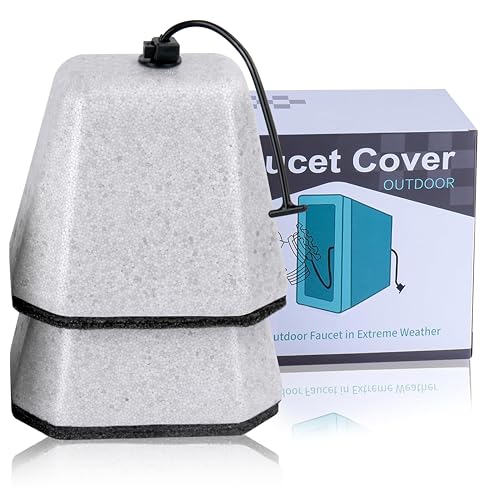 Outdoor Faucet Covers for Winter Freeze Protection, Foam Spigot Covers Winter Insulated for Outside,Hose Bib Cover for Winter (2 Pack) - color: 2pcs