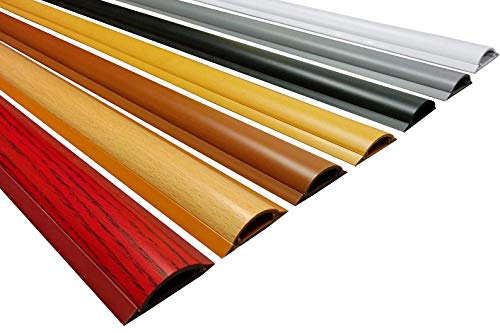 Electriduct Cable Shield Floor Cord Cover CSX-2 PVC Wire Protector 31 Inch - Brown (Pack of 2) - color: Brown, size: 31" - 2 Pack