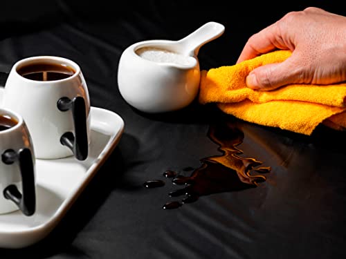 Black Plastic Tablecloth Roll 54in X 120ft Disposable Waterproof Cover Table Cloth Rolls for Outdoor Party Events Tablecloths for BBQ Picnic Rectangle and Round Tables and Decorative Supplies - color: Black