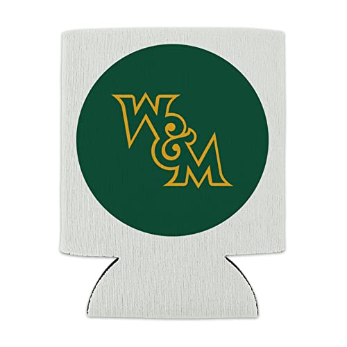 College of William & Mary Primary Logo Can Cooler - Drink Sleeve Hugger Collapsible Insulator - Beverage Insulated Holder