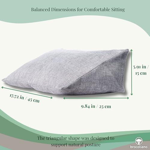 Meditation Cushion – Ergonomic Zafu Pillow for Yoga and Mindfulness – Washable Cover, Natural Buckwheat Fill, Premium Fabric (Cotton Blend/Polyester Variant) (Steel Gray, Medium) - color: Steel Gray