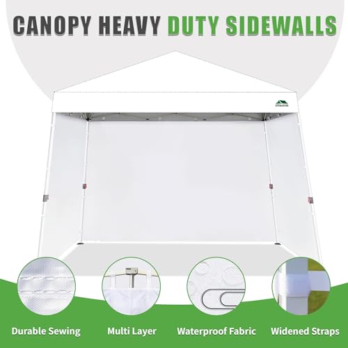 Canopy Sidewalls for 11x11,12x12 Slant Leg Pop Up Tent,3 Pack Sunwalls Only,(Black) - color: Black, size: 12X12