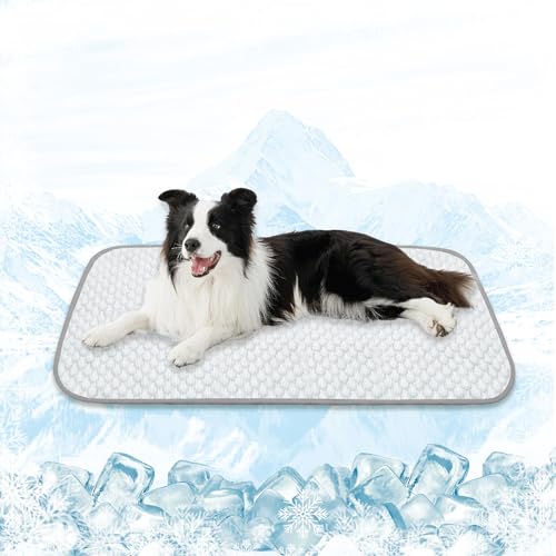 MICROCOSMOS Pet Cooling Mat & Sleeping Pad- Breathable Bubble Surface, EZ Clean. Keep Cooling for Pets, Kids and Adults in Summer.(GreyWhite, 40" x 28") - color: GreyWhite, size: 40" x 28"