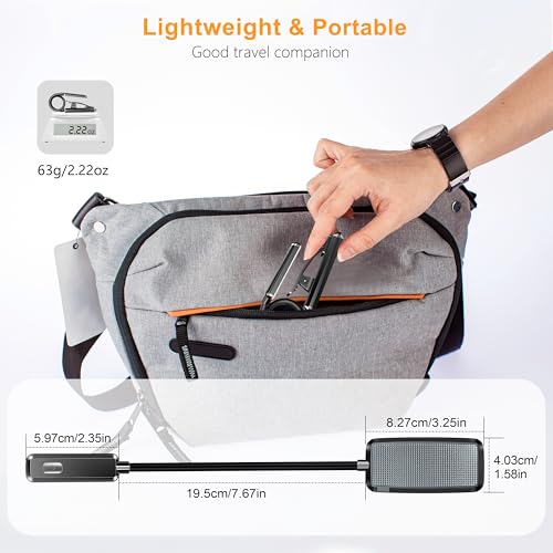 Gritin 9 LED Rechargeable Book Light for Reading in Bed -Eye Caring 3 Color Temperatures,Stepless Dimming Brightness,80 Hrs Runtime Small Lightweight Clip On Book Reading Light for Studying - color: Jet Black