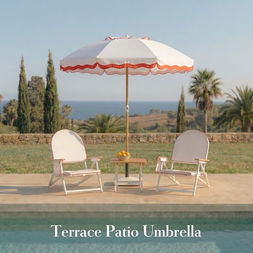 6FT Patio Beach Umbrella for Outdoor, UPF 50+ Sun Shade for Patio, Backyard, Garden, Pool and Beach, Tilt Adjustable, Portable, Harbour Rosé Pink - color: Harbour Rosé Pink