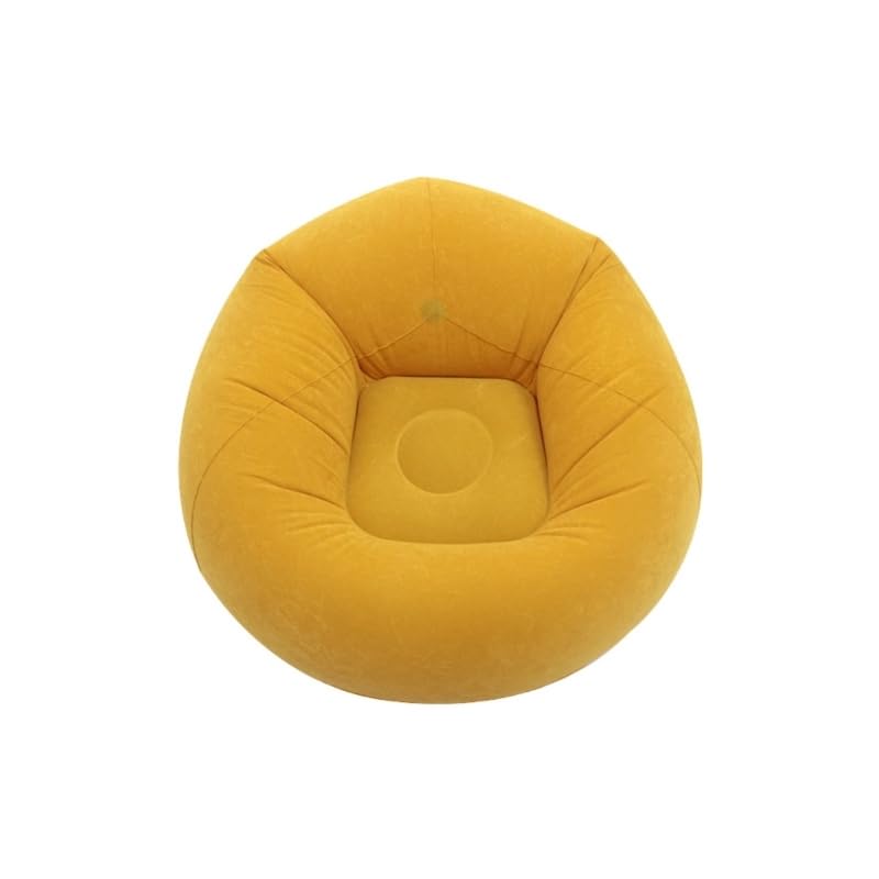 Inflatable Bean Bag Chair with Pump, Flocked PVC Portable Blow Up Couch, Folding Inflatable Couch Lazy Sofa for Indoor & Outdoor, Living Room, Camping, Movie Night, Party (04) - color: 04