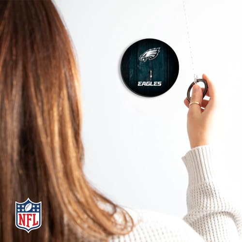 Solid Wood NFL Hook & Ring Toss Set with Direct Print HD Team Graphics – Easy Hang Hook and Ring Toss Target – Great Gift for Any Football Fan! Ring Toss Family Game for a Game Room