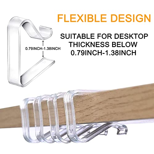 24 Pieces Transparent Clear Tablecloth Clips, Plastic Table Cloth Clips，Windproof Table Cover Holder Clamps，Table Cloth Holder for Christmas Home Wedding Party Indoor Outdoor Camping Picnic(24, Small) - size: Small