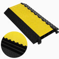 GarveeTech Rubber Cable Ramp 3 Large Channel Cable Protector Ramps, 28000 LBS Load Capacity Heavy Duty Traffic Speed Bump Cable Wire Cord Cover Ramp Driveway Hose Cord Protective, 1 Pack - size: 37''*20''*3''-3 Large Channel