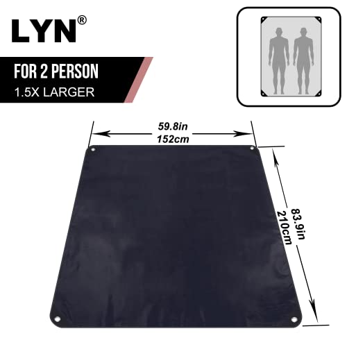 LYN Heavy Duty Emergency Blanket Survival Gear Waterproof Insulated Blanket Emergency Tarp for Camping, Hiking, Bushcraft - color: Dark