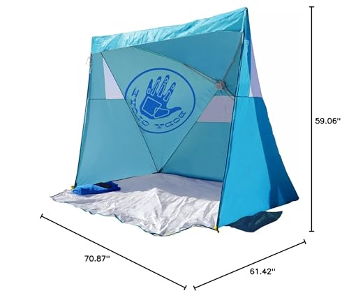 Body Glove Pop-Up Shelter for Beach and Sports 70in x 61in - Poolside Azure, Blue, 5979600434