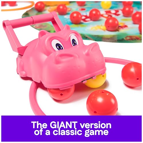 Spin Master Games, Hungry Hungry Hippos Giant Edition, Family Game for Indoor & Outdoor Play with Oversized Board, Preschool Activity, Screenless Activity for Kids, 2-4 Players, Ages 4 & Up - style: Hungry Hungry Hippos