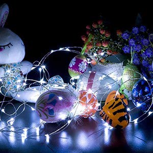 Fairy Lights Battery Operated, 10Feet 30 LED String Lights Indoor Outdoor, Starry Twinkle Light for Wedding Party Christmas Table Decorations, Cold White Bluish（AA Batteries not Included） - color: Cold White（Bluish）, size: 10ft