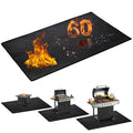 60 x 42 inch Under Grill Mats for Outdoor Grill, Double-Sided Fireproof Deck and Patio Protector Mat, BBQ Mat for Under BBQ, Waterproof Oil-Proof Grill Floor Pads Fire Pit Mat Fireplace Mat - size: 60x42in(0.6mm)