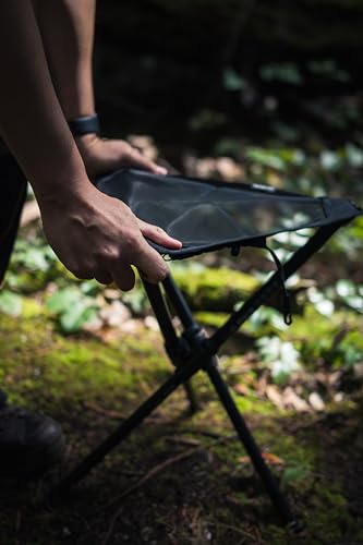 Hillsound BTR Stool for Ultralight Backpacking & Hiking, Lightweight Camping Chairs, Compact Portable Outdoor Seat, Hunting Adventures, Durable Tripod Design, Made in Korea - color: Black, size: 20"