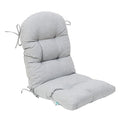 QILLOWAY Outdoor High Back Chair Cushion for Adirondack, All Weather Rocking Chair Cushions Thick Padded Replacement for Patio Furniture,Gray,White - color: Silver/White