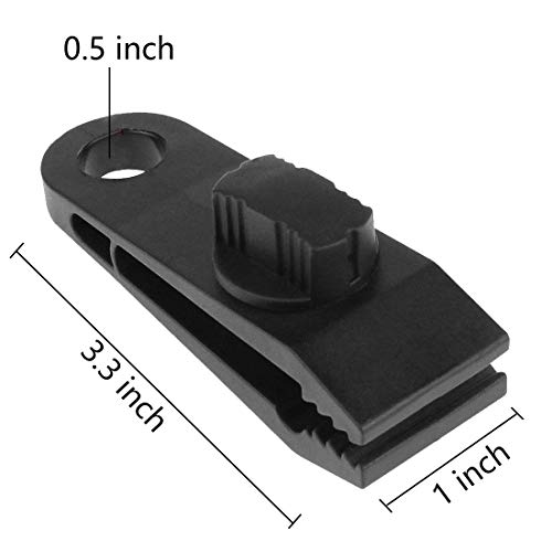 HengLiSam Tarp Clips, Heavy Duty Lock Grip, Clamps Withstand 60mph Strong Wind Fit for Awnings, Outdoor Camping, Caravan Canopies, Car Covers, Swimming Pool Covers (10 pcs) - size: 10pack