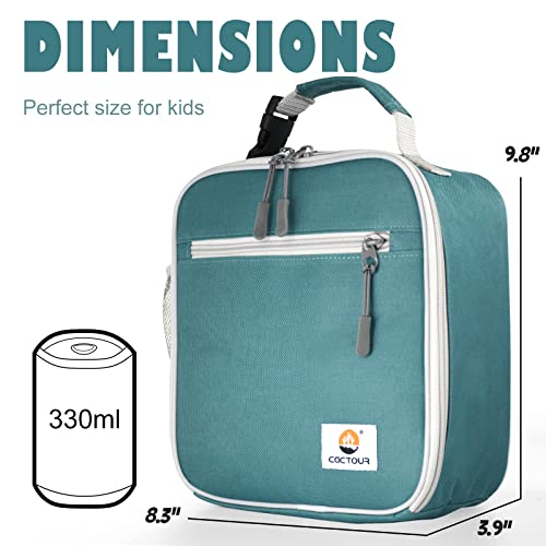 CaCTOUR Lunch Box Kids,Premium Insulated Lunch Bag for Girls Boys,Soft Bag Mini Cooler Back to School Thermal Reusable Lunch Bag for Work School Picnic (Green) - color: B-Green