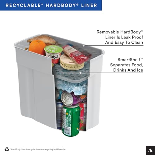 Titan by Arctic Zone Deep Freeze Cooler - Zipperless Hardbody Cooler - Deep Freeze Insulation, HardBody Liner, and SmartShelf - color: Seagrass, size: 30 Can