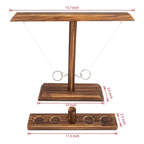 DreamToyz Ring Toss Games for Adults, Yard Games, Patio Decor, Outdoor Indoor Games, Wooden Hook and Ring Game for Bars, Home, Party, 15.7" X 13" Large Size - color: 15.7" X 13" Large Size