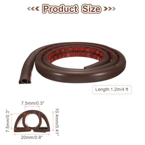HARFINGTON 4ft Cord Cover Floor W0.3 x H0.3 Inner Channel PVC Hide Extension Cable Floor Wire Hider Wire Covers Protector for Prevent Cable Trips Cables Management, Coffee - color: Coffee, size: W0.3"xH0.3"x4ft