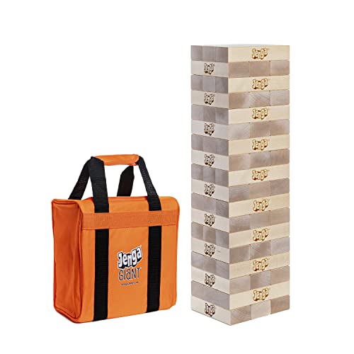 Jenga Giant - Hardwood Blocks - Stacks to Over 3 feet - Officially Licensed - JS4 - style: JS4