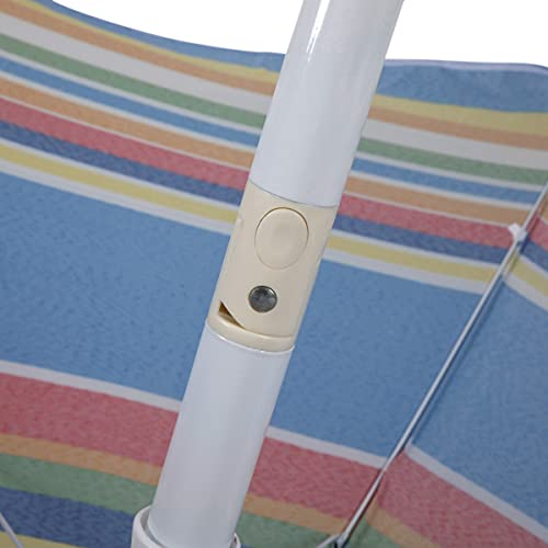 ONIVA - a Picnic Time brand 5 Ft. Portable Beach Umbrella, Lightweight Sun Shade Umbrella with Adjustable Tilt and UV Sun Protection