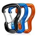 Heavy Duty Carabiner Clip Hook 8KN (1763 lbs), 2 PCS Ultra-Light Aluminum Caribeaners with Double Door D Ring Shape, for Hammock, Camping, Hiking, Backpacking, Dog Leash, Keychain Clip - style: 1#Rainbow-3pc