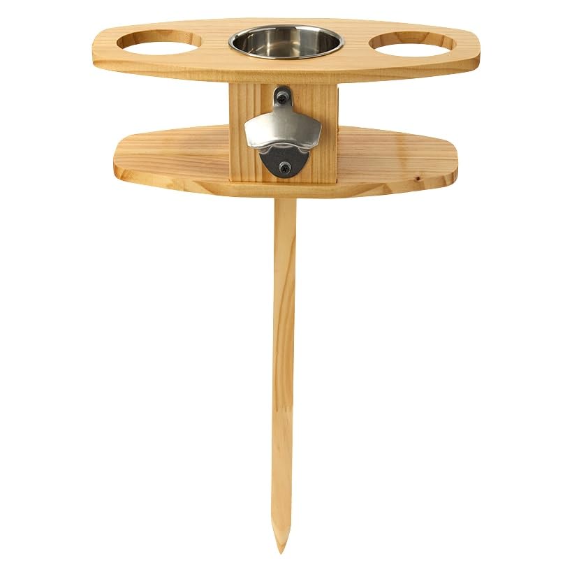 The Lakeside Collection Outdoor Wine or Beer Picnic Table - Beer - style: Beer