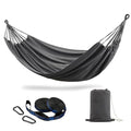 CHULIM Brazilian Double Hammock with Tree Straps,Extra Large 94x63IN,2 Persons Hammock for Backyard Patio Outdoor and Indoor,450lbs Weight Capacity,Soft Woven Cotton Fabric - Dark Grey - color: Dark Grey