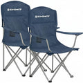 SONGMICS Set of 2 Folding Camping Chairs, Comfortable, Heavy Duty Structure, Max. Load Capacity 330 lb, Outdoor Chair with Cup Holder, for Camping, Garden, Fishing, Terrace, Twilight Blue UGCB008Q02 - color: Blue, style: 2PC (21.3"D x 33.9"W x 38.2"H)