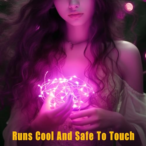 6 Pack Fairy Lights Battery Operated No Remote LED Starry String Lights 30 Micro Starry LEDs on 10ft Copper Wire Light for DIY Wedding Centerpiece Table Decorations (Pink) - color: Pink, size: 10ft