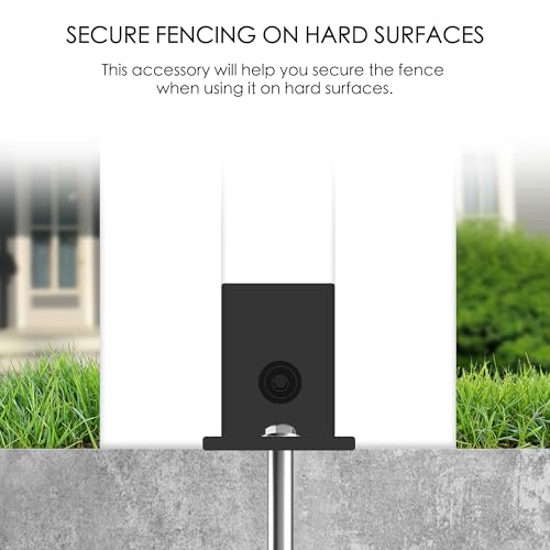 Kozyard Ground Mounting Kit for 4-Panel Privacy Screens – Perfect for Securing to Concrete – Helps Hide Clutter and Keep Your Outdoor Space Neat – Fits Both White & Black Panels - color: Accessory for 4Panels