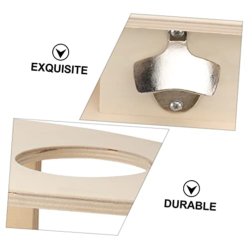 MAGICLULU Wooden Beer Rack Insert Ground Wine Stake Outdoor Drink Holder Detachable Design Suitable for Garden and Camping