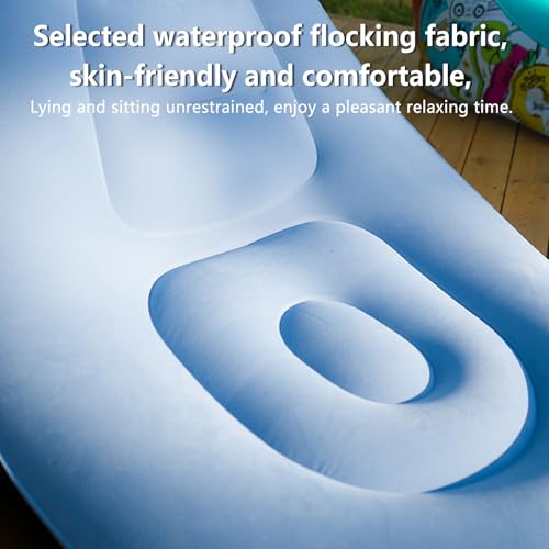 Inflatable Lounge Sofa with Foot Stool,Portable Flocking Recliner Chair Air Couch for Adult,PVC Blow Up Lounger Chair for Home Outdoor (Coffee+Graffiti(No Pump)) - color: Coffee+graffiti(no Pump)