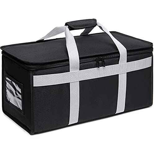 Insulated Delivery Bag Carrier Large 22"x10"x10" Commercial Grade (Chafing Dish, Warming Tray, Grocery, Pizza, Casserole) - size: Large, style: Commercial Large
