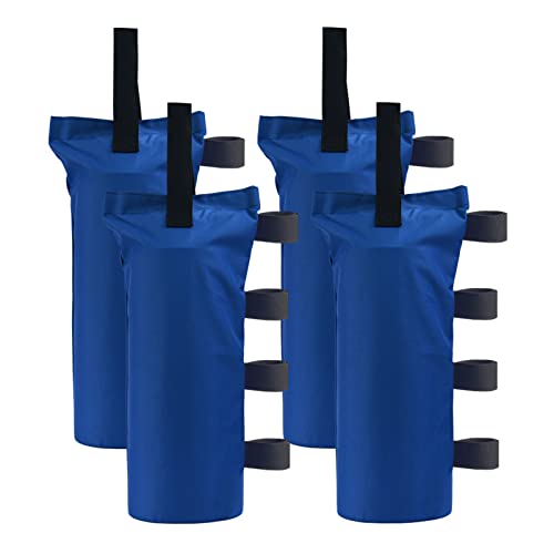 Joramoy Heavy Duty Canopy Weight Bags(120LBS) for Pop up Tent, Leg Canopy Weights Sand Bags for Instant Outdoor Sun Shelter Patio Umbrella,Set of 4, Blue(Without Sand) - color: Blue, size: 120lbs