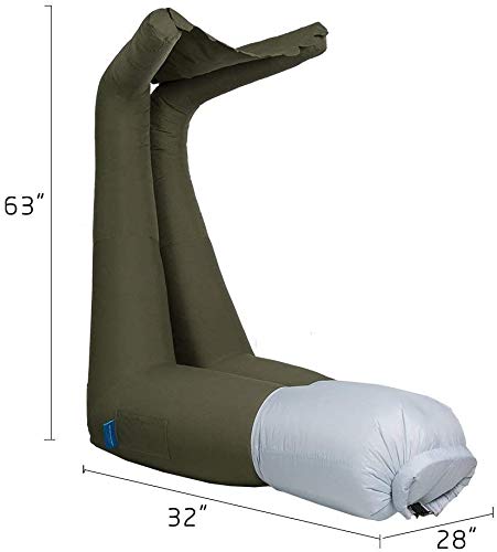 Inflatable Air Lounger with Sun Canopy and Carry Bag Sunshade Easy Blow Up Hangout Couch for Indoor and Outdoor for Beach Pool Picnic Camping