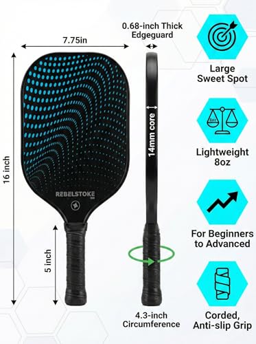 Complete Pickleball Set of 4 with Bag, Pickle Ball Paddle Set of 4, Designed in The USA, Pickleball Racket for Adults Comfort Grip, Indoor Outdoor Pickle Ball Kit, Pickleball Paddles 4 Pack - style: Midnight Pop