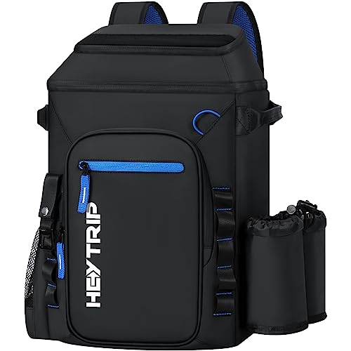 Heytrip Backpack Cooler 36/54 Cans, Insulated Portable Large Leakproof Waterproof Cooler Bag, 20 Hours Cold Retention for Lunch Camping Travel Beach Picnic - color: Black - 36 Cans with 2 Pouches