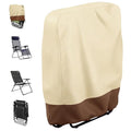 Zero Gravity Folding Chair Cover 420D Outdoor Folding Recliner Chair Covers Waterproof Patio Lawn Furniture Protector 32" x 37" Beige - color: 1 Pack