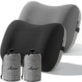 2 Packs Inflatable Neck Pillow for Beach Travel Camping Picnic Small Ultralight Cruise Ship Essentials Summer Vacation Must Have Travel Accessories Trip Necessities Stuff Thing Gift Supplies Gadget - color: 2pcs Black Gray